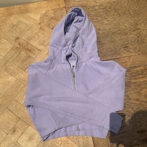 Lululemon Purple Cropped Full Zip Scuba with Hoodie